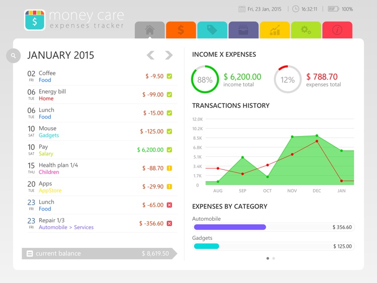 Money Care | Bills monitor