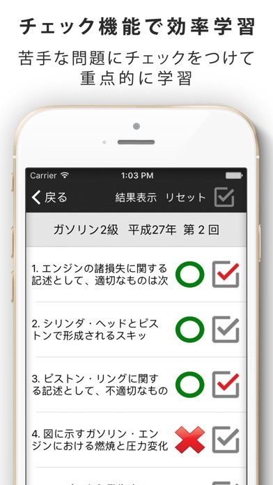 自動車整備士資格試験/過去問題集 by Resolutionのスクリーンショット2 自動車整備士資格試験/過去問題集 by Resolutionのスクリーンショット2