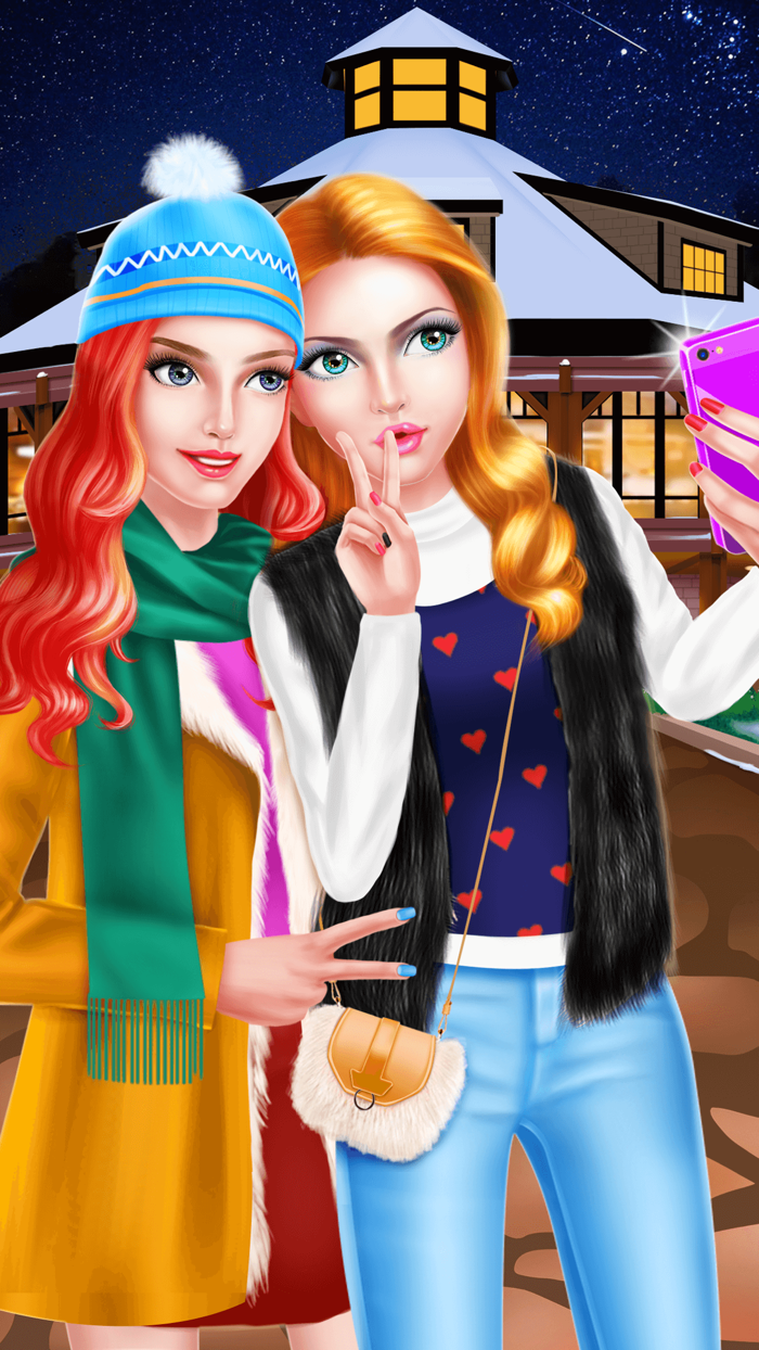 Winter Holiday BFF Dress Up  Makeup Beauty Salon