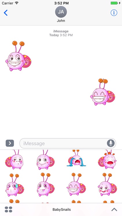 Stickers Baby Snails Animated