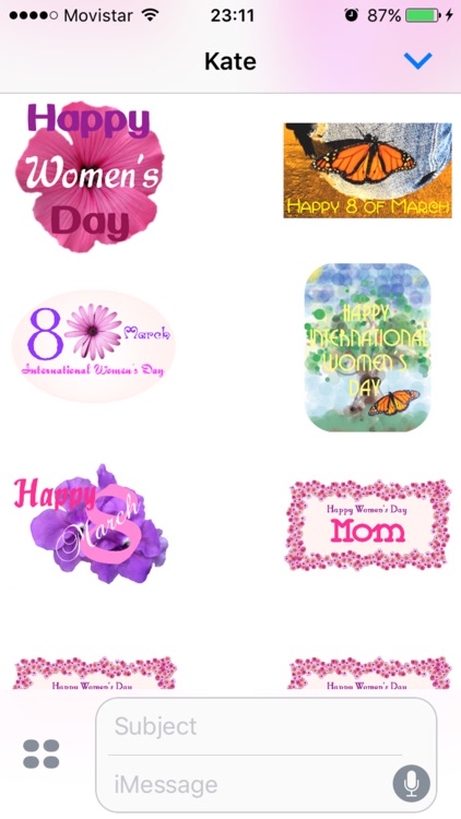 March8 Women's day stickers