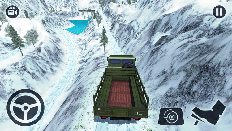 Off Road Army Truck Parking Sim - Snow Driving 3D