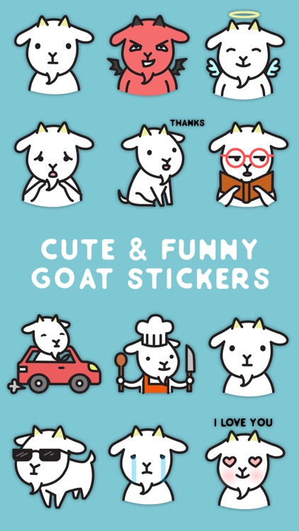 Cute Goat Stickers ANIMATED