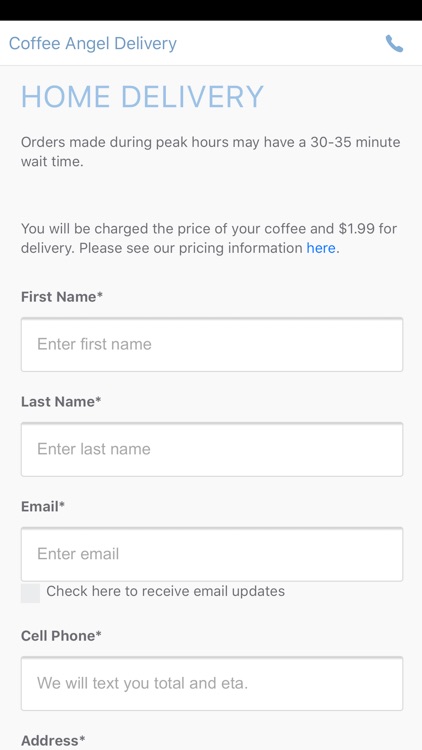 Coffee Angel Delivery