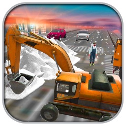 Snow Rescue Excavator Winter Crane 3D