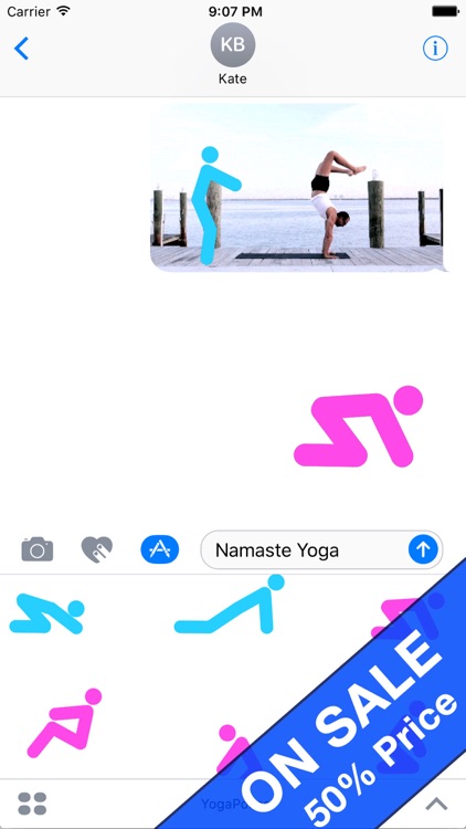 Animated Yoga Poses Stickers