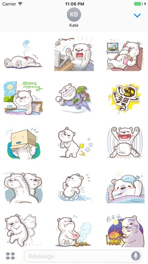 August The Friendly Polar Bear Stickers(圖2)-速報App