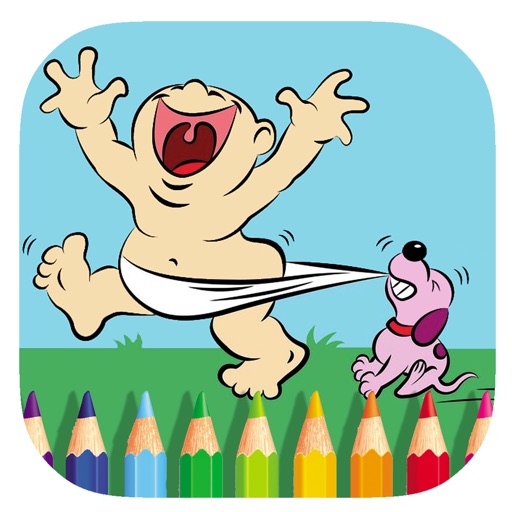 Dog And Baby Coloring Book Game Edition Icon