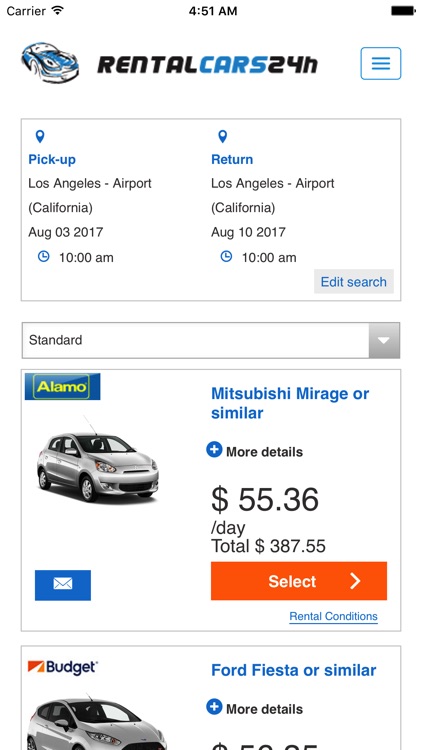 Car hire LAX - Los Angeles USA screenshot-4
