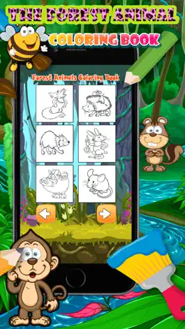 Game screenshot Forest Animal pait coloring pages for girls & boys hack