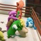 Gang Beasts is a silly local multiplayer party game with surly gelatinous characters, brutal melee fight sequences, and absurdly hazardous environments