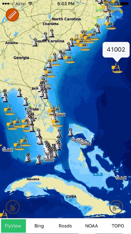 NOAA buoys stations & ships tides & wind with GPS