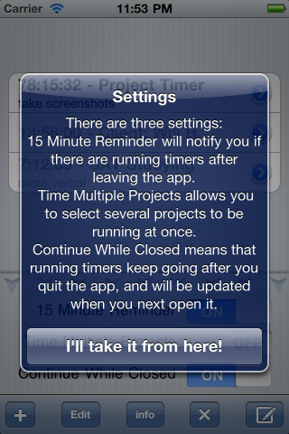 Project Timer Free screenshot 3