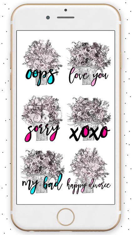 Fake Bouquet Flower Sticker Pack