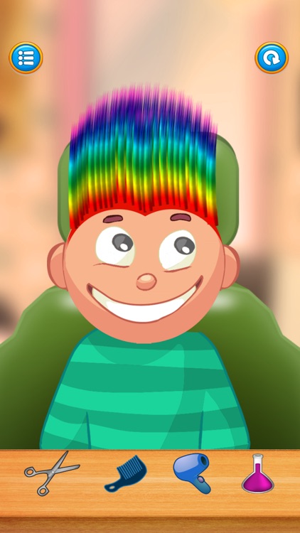 Child game / rainbow hair cut