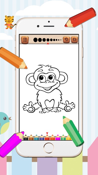 How to cancel & delete Kids Coloring Book monkey and frinds animal from iphone & ipad 4