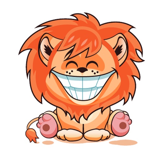 Emoji Cartoon Lion Cub Stickers