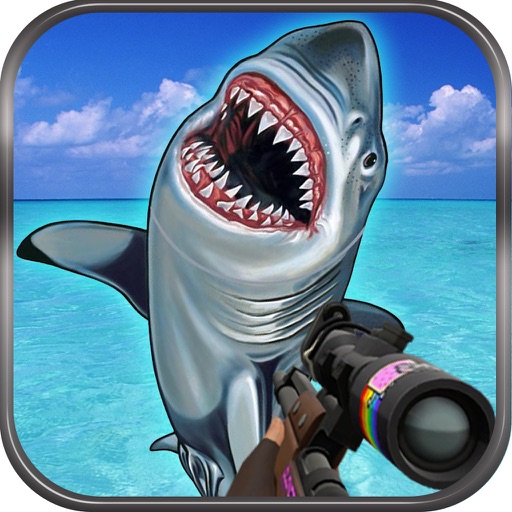 Flying Hungry Shark Shooting Games Icon