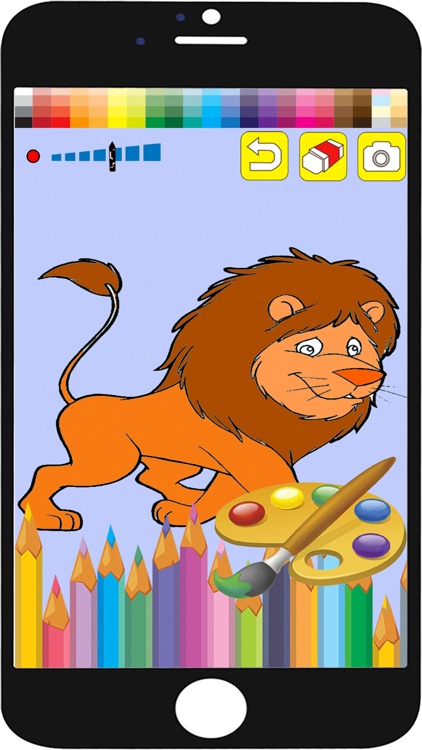 Kids Colouring Book Drawing Lion Game