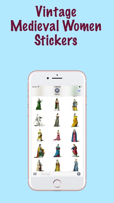 Vintage Medieval Women Stickersのスクリーンショット1 Vintage Medieval Women Stickersのスクリーンショット1