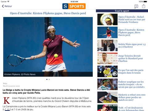 Le Soir Sports : l’actualité sportive belge screenshot 2