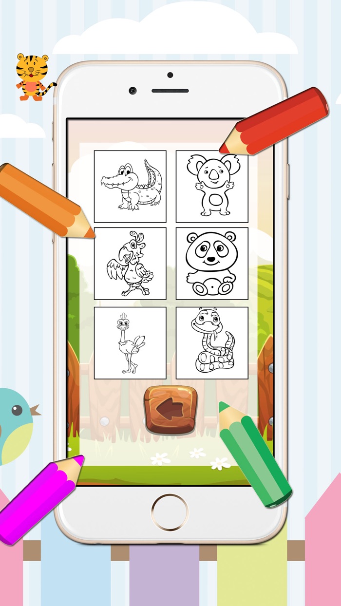 Kids Coloring Book monkey and frinds animal