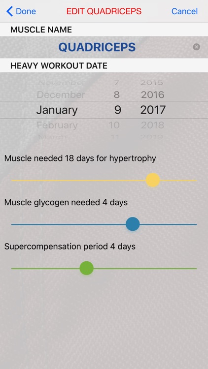 Muscle Health - Supercompensation Calculator