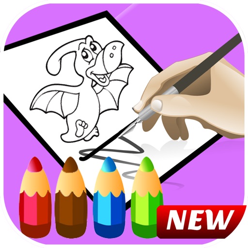 Coloring Dinosaurs for Kids-Easy Educational Games Icon