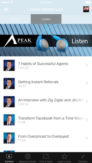 Buffini & Company Peak Producers App