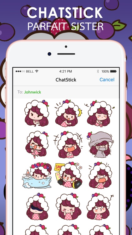 Parfait Sister Sticker Emoji Keyboard By ChatStick