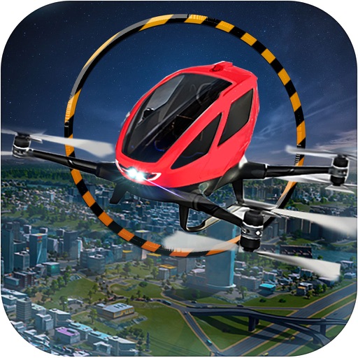 City Flying Drone Taxi - Flying Car Parking icon