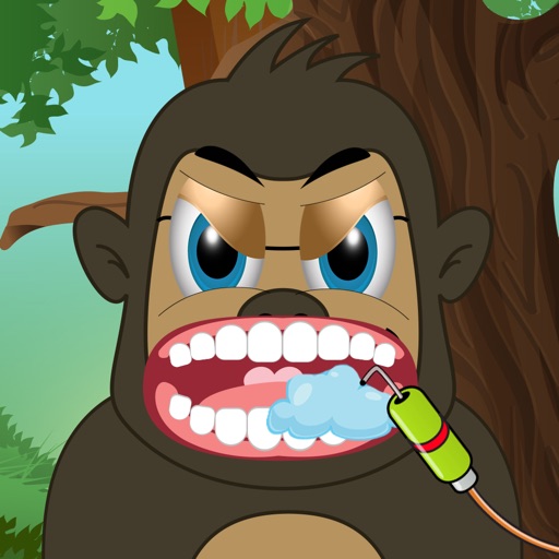 Dentist Games: King Kong Eat Banana Yellow Teeth