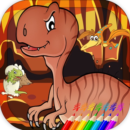 Dinosaurs Coloring Book For Kids - Free Icon