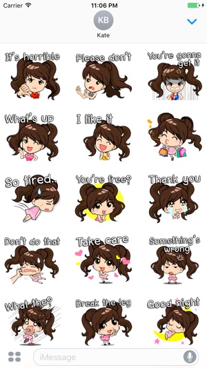 Paige The Lively Girl English Stickers(圖2)-速報App