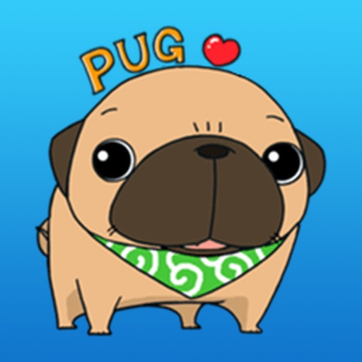 Cute Puppy Pug Stickers