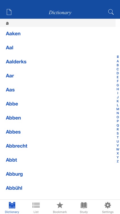 Dictionary of German family names