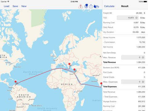 Voyage Estimator for iPad screenshot 4