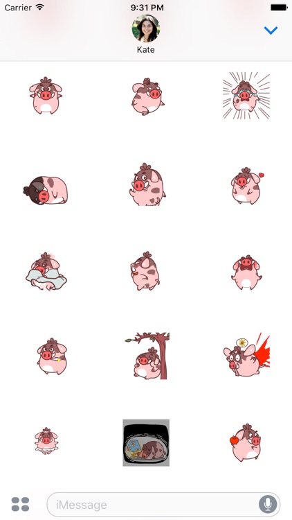 Wild Pig Animated Stickers