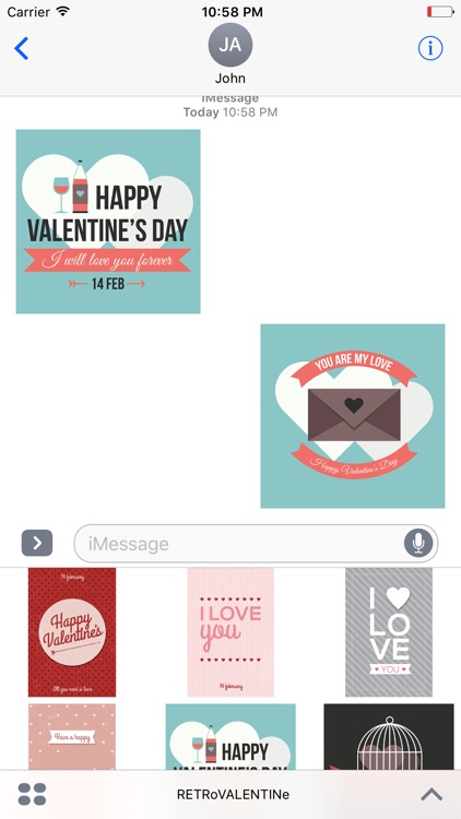 Animated Retro Valentine's Day Stickers screenshot-3