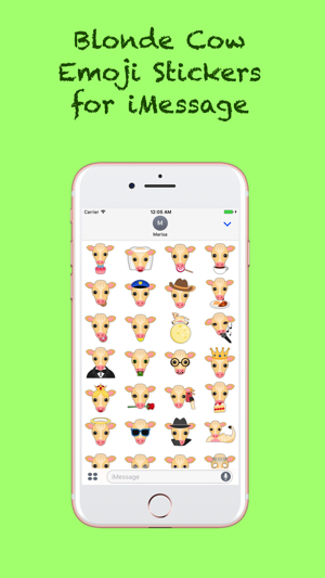 Blonde Cow Emoji Stickers for iMessage(圖1)-速報App