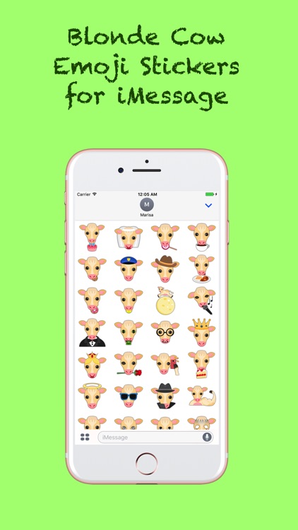 Blonde Cow Emoji Stickers for iMessage