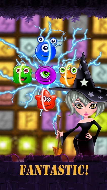 Rescue witch & monster puzzle