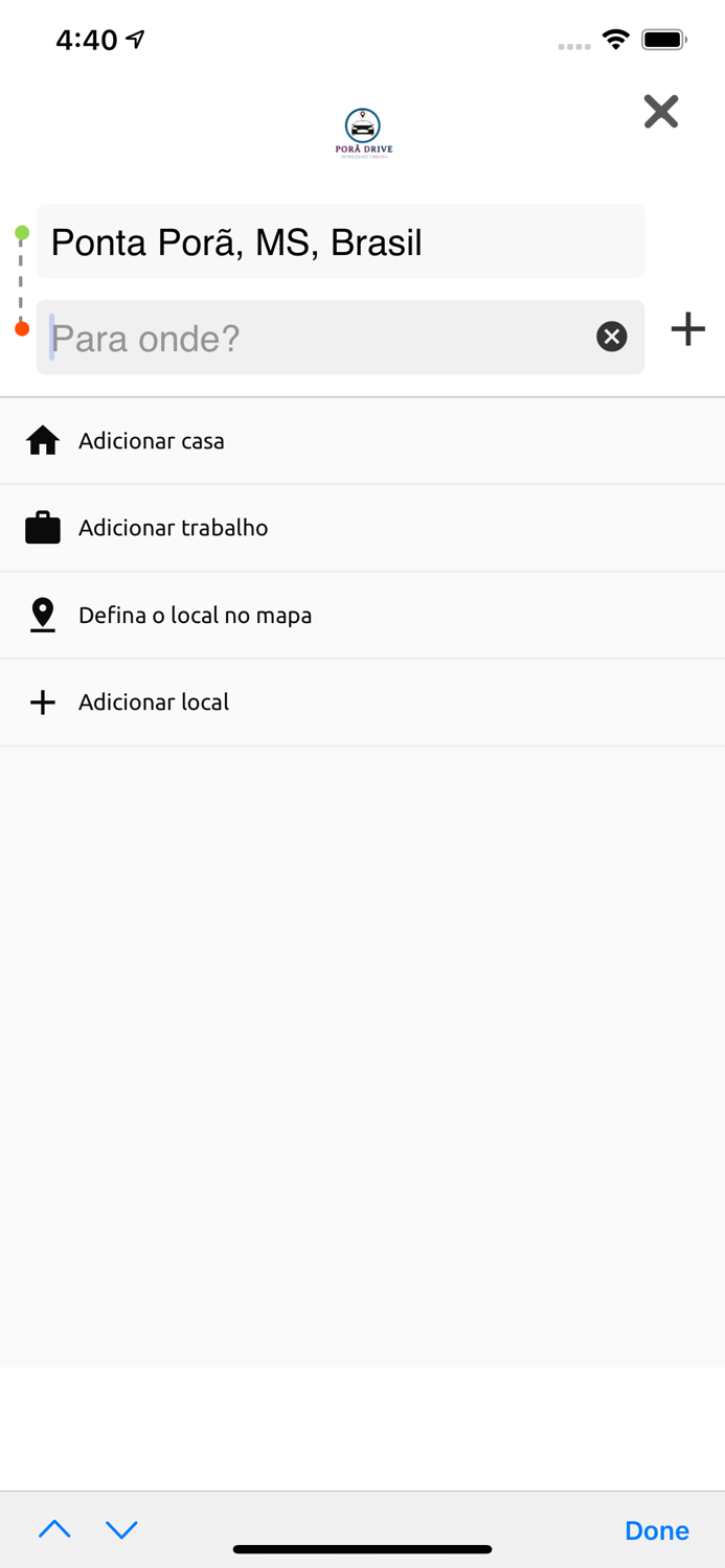 PORÃ DRIVE- PASSAGEIRO