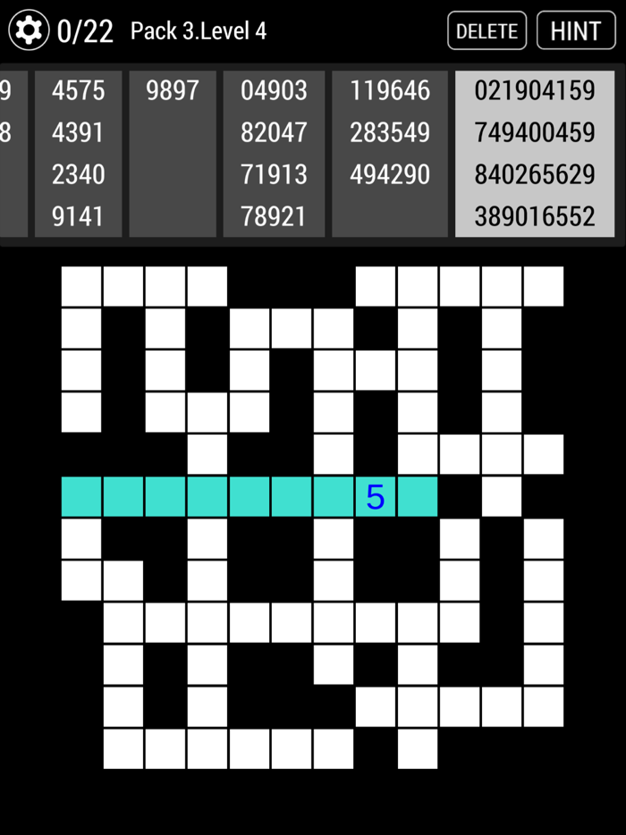 Number Fit Puzzle Game