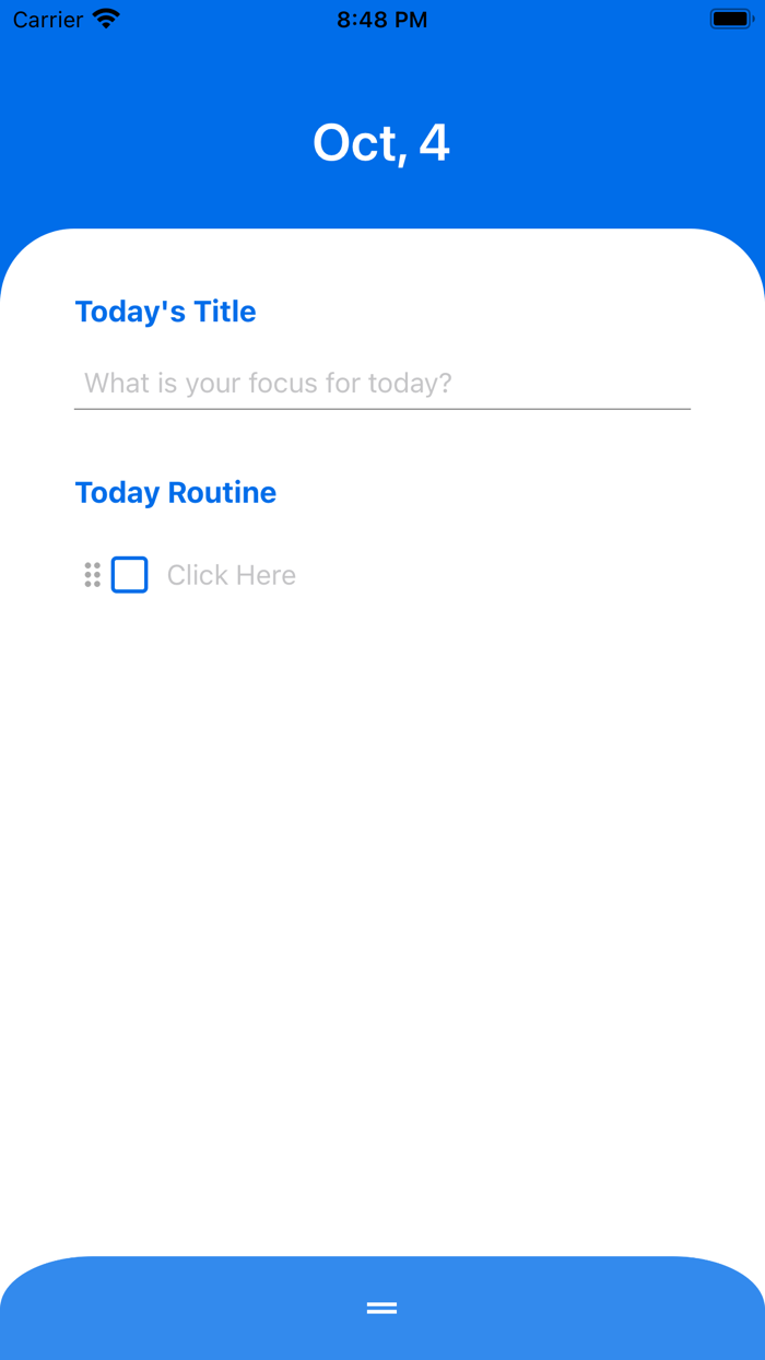 Today Focus Routine Planner