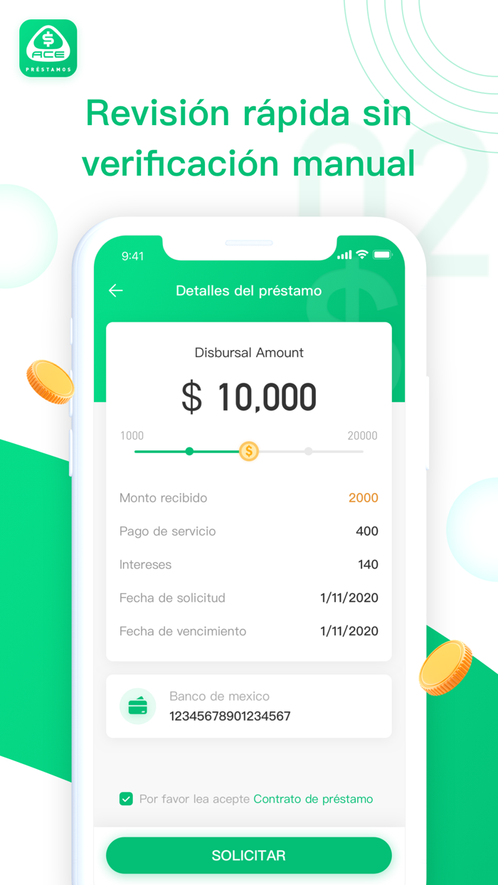 ACE préstamos-cash crédito