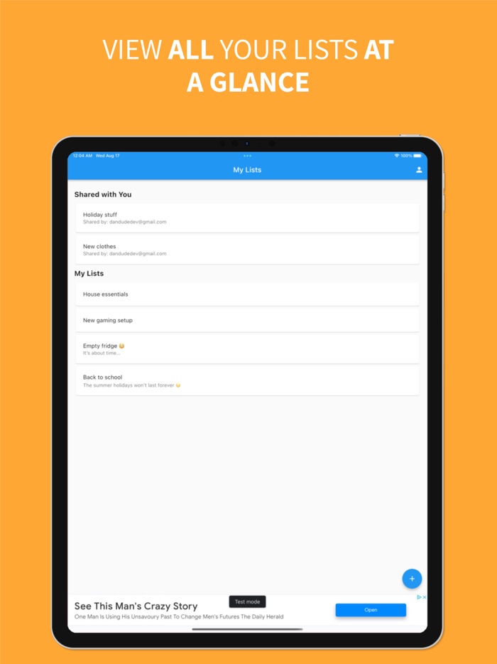 Bitelist - Shopping List