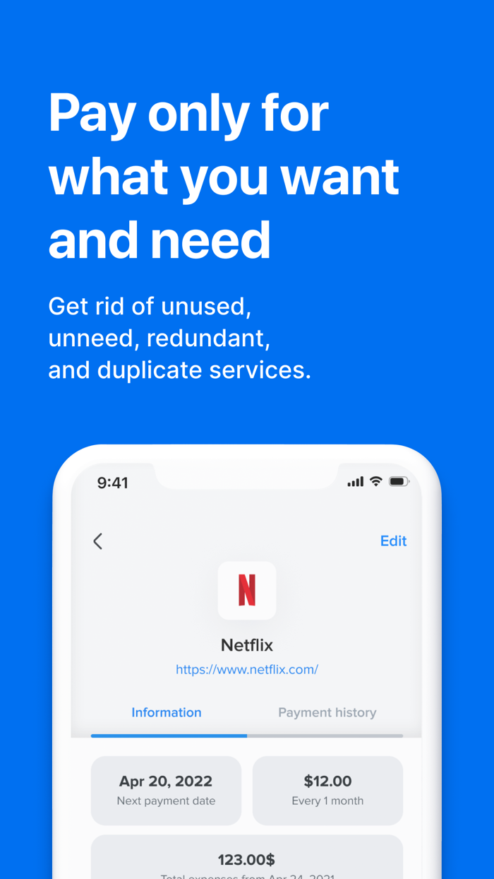 INXY — Subscriptions Tracker