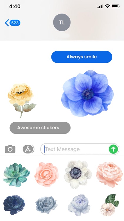 WaterColour Flower Stickers