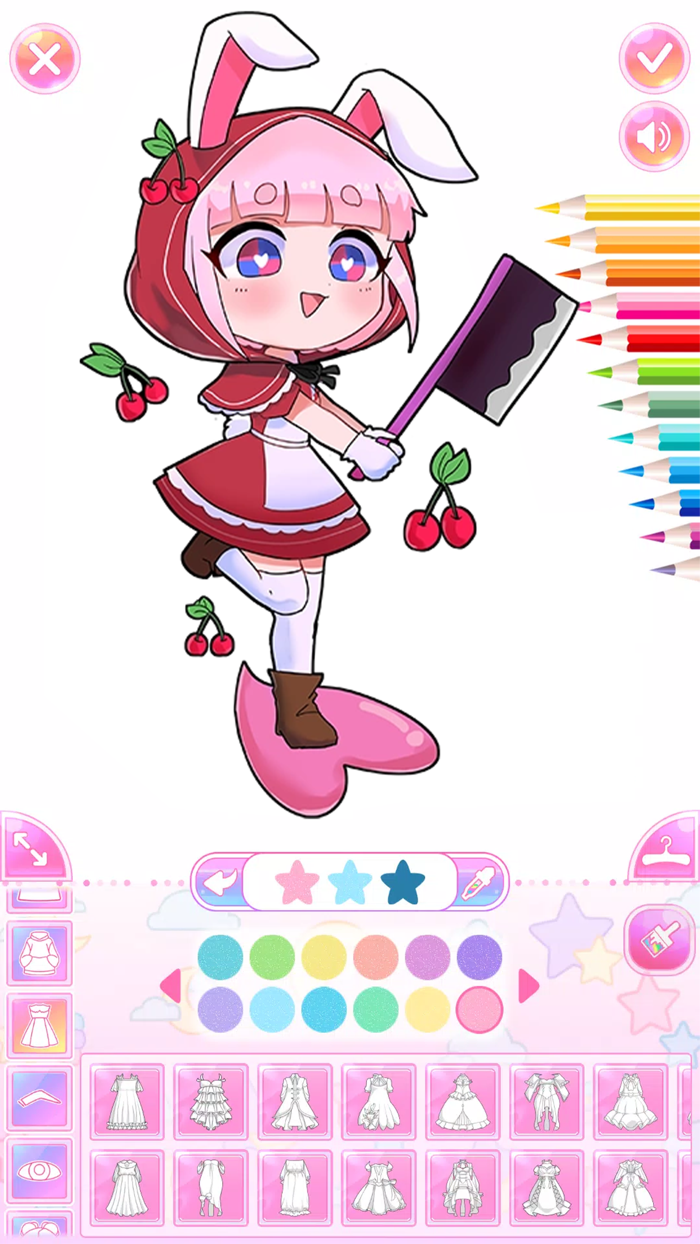 Chibi Doll DressUp Coloring